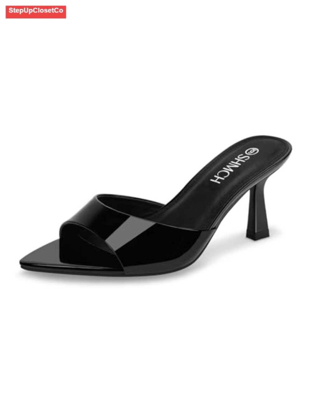 Pointed Toe Open Mule Kitten Heels Slip On Dress Casual Sandals
